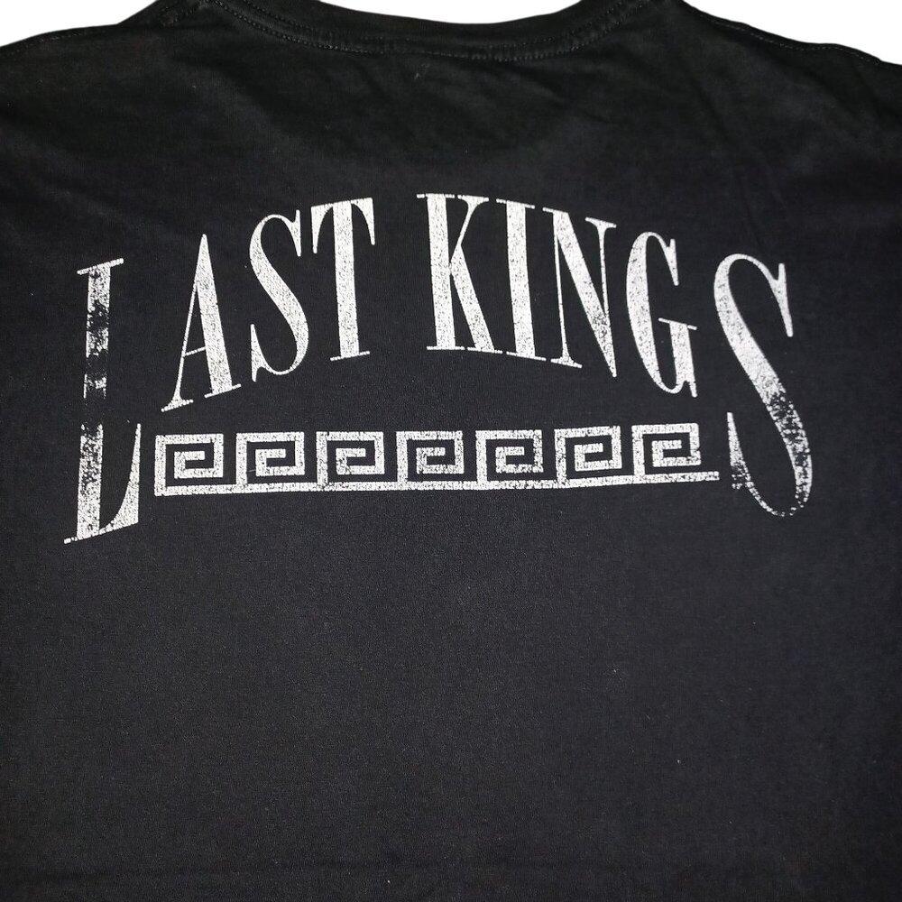 Last Kings Black Streetwear Hip-Hop Graphic T-Shirt Size L Men Greek Myth Retro - Picture 2 of 6